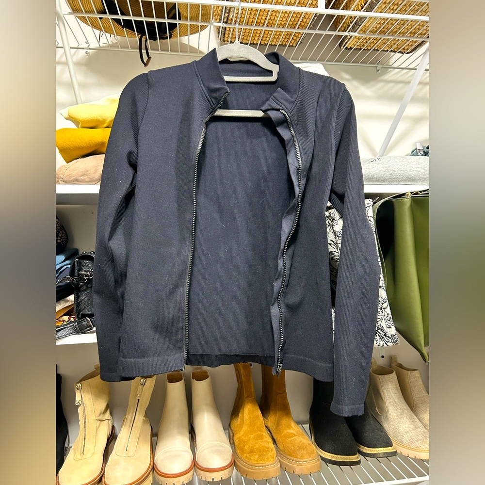 Fabletics Ribbed Seamless Zipup Jacket - Picture 4 of 7